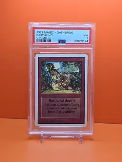 🔴🔴🔴 1993 Magic The Gathering EARTHBIND UNLIMITED VINTAGE PSA 7 🔴🔴🔴 - Image 1