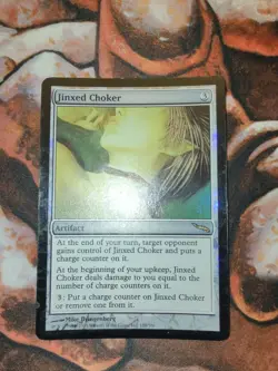 FOIL Jinxed Choker Mirrodin MRD Water Damage MTG Magic the Gathering 1st Edition - Image 1