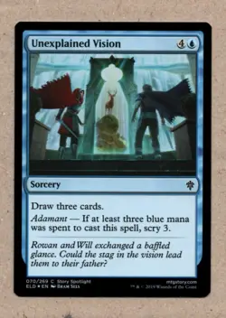 Unexplained Vision (FOIL) x 1 - Throne of Eldraine - Magic the Gathering MTG - Image 1