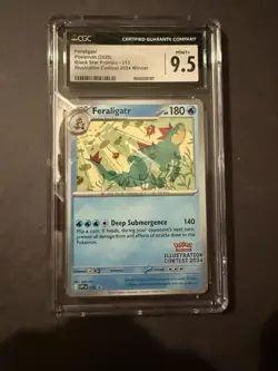 Pokemon CGC Mint 9.5 Feraligatr #213 PROMO Illustration Contest 2024 - Image 1