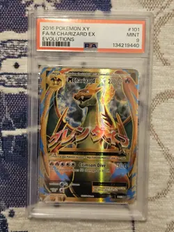 Charizard EX FULL ART 2016 Pokemon XY Evolutions 101/108 PSA 9 Mint FREE SHIP - Image 1
