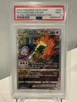Pokemon Black Star Promo SWSH262 Charizard VSTAR PSA 9 Ultra Premium Collection - Image 1
