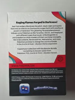 Pokemon TCG Obsidian Flames Booster Bundle 6 Booster Packs - New Factory Sealed - Image 3