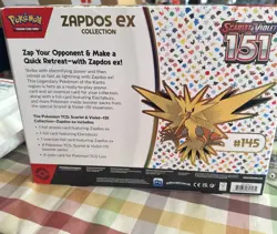 Pokemon TCG Scarlet & Violet 151 Zapdos EX Collection Box - NEW SEALED - Image 2