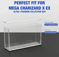 Pokemon Acrylic Case MEGA Charizard X UPC With Uv Protection - Image 3