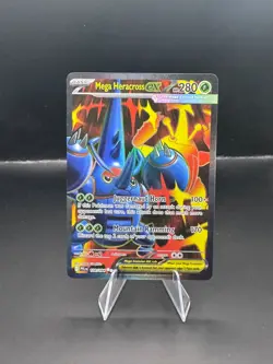 Mega Heracross Ex 108/094 Phantasmal Flames Ultra Rare Pokemon TCG MISS CUT - Image 1