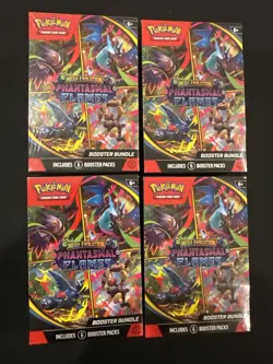 4x Pokemon Phantasmal Flames Booster Bundle Sealed New Lot of 4 - Image 1