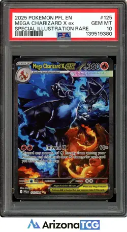 Pokemon 2025 Mega Charizard X ex 125/094 SIR Phantasmal Flames GEM MINT PSA 10 - Image 1