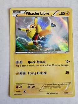 Pikachu Libre 30/30 Holo Rare Pokemon XY Trainer Kit: Pikachu Libre & Suicune NM - Image 1
