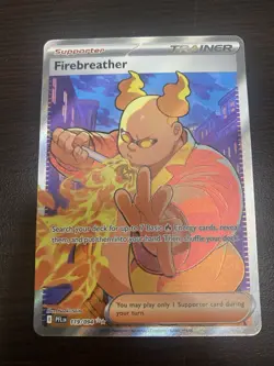 Pokemon TCG Phantasmal Flames Firebreather 119/094 Full Art NM English - Image 1