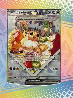 Eevee EX 174 Prismatic Evolutions Black Star Promo Card NM Condition w/Frame - Image 4