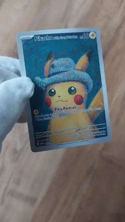 Pikachu with Grey Felt Hat - Pokemon 085 Promo Van Gogh Style Artcard/Dekocard - Image 4