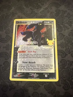 Pokemon TCG Umbreon Star Celebrations Holo Card 17/17 Classic Collection - Image 1