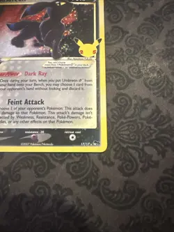 Pokemon TCG Umbreon Star Celebrations Holo Card 17/17 Classic Collection - Image 2