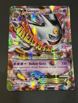 Pokemon Mega Gengar EX XY166 Holo Promo XY Set English TCG Card-HP - Image 1