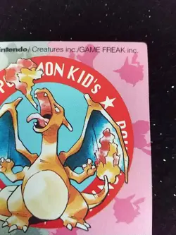 1996 Pokemon Kids 2nd Release #4 Charizard Mini Card Bandai Japanese - Image 3