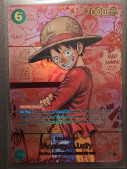 Monkey.D.Luffy (118) (3rd Anniversary) One Piece Card Manga RED Rare English - Image 2