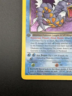 DARK GYARADOS Pokemon Card - WOTC - 1st Edition - Team Rocket - 8/82 HOLO NM (C) - Image 5