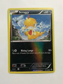 Pokemon Card Dark Explorers Reverse Holographic Scraggy 67/108 Moderately Played - Image 1