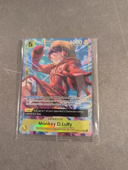 One Piece TCG Card Monkey.D.Luffy OP07-109 (Illustration Box Vol.3) SEALED Holo - Image 1
