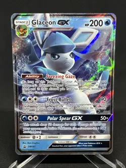 2018 Pokemon TCG Glaceon GX SM147 Black Star Promo Ultra Rare Sun & Moon NM Card - Image 2