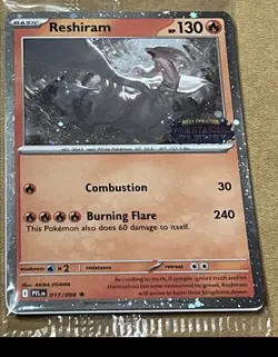 Reshiram (Phantasmal Flames Stamped) UNOPENED 017/094 Pokemon Card HOLO - Image 1