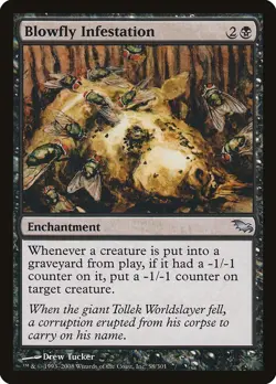 Blowfly Infestation x1 Shadowmoor MTG Magic the Gathering Black Enchantment Card - Image 1