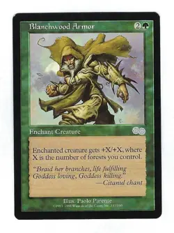Blanchwood Armor - Urza's Saga - Magic The Gathering NM/M (Never Played) - Image 1