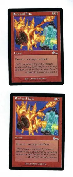 2x Rack and Ruin - Urzas Legacy - Magic The Gathering NM/M (Never Played) - Image 1