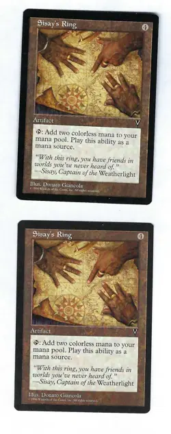 2x Sisay's Ring - Vision - Magic The Gathering NM/M (Never Played) - Image 1