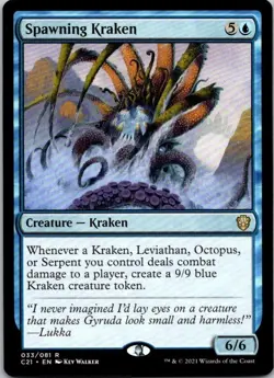 MTG Magic The Gathering Spawning Kraken Commander 2021 Played See Scan - Image 1