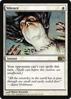 1 x Silence - Magic 2010 - Moderate Play - MTG - Image 1