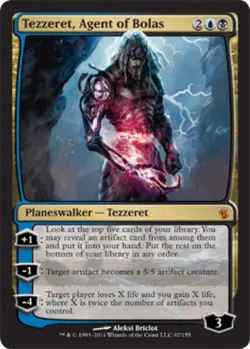 1 x Tezzeret, Agent of Bolas - Mirrodin Besieged - Heavy Play - MTG - Image 1