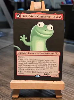 MTG Hand Painted Alter (Dual sided): Lizard Etali Primal Conqueror And Sickness - Image 2