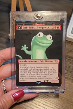 MTG Hand Painted Alter (Dual sided): Lizard Etali Primal Conqueror And Sickness - Image 4