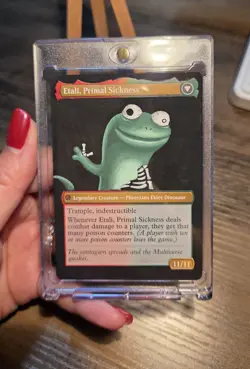 MTG Hand Painted Alter (Dual sided): Lizard Etali Primal Conqueror And Sickness - Image 5