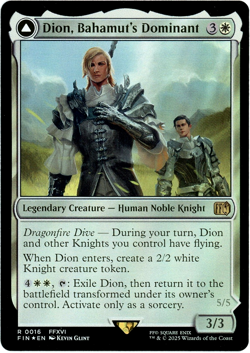 Dion, Bahamut's Dominant Foil - 0016 - Final Fantasy - MTG - NM/M - Image 1