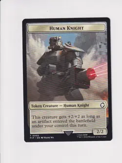 MAGIC THE GATHERING MTG FALLOUT DOUBLE TOKEN HUMAN KNIGHT / FOOD - Image 1