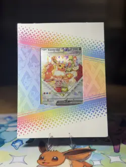 Pokemon Eevee EX 174 Prismatic Evolutions Black Star Promo Card NM w/Frame - Image 1