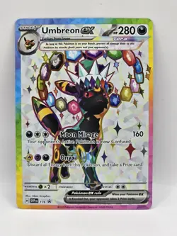 Pokemon TCG Umbreon ex SVP 176 Premium Figure Collection Black Star Promo - Image 1