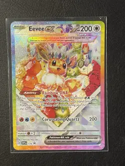 Pokemon TCG Eevee EX 174 Prismatic Evolutions Black Star Promo Card - Image 1