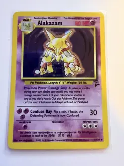 Alakazam 1/130 Holo Rare Base Set 2 Pokemon Card - Image 1