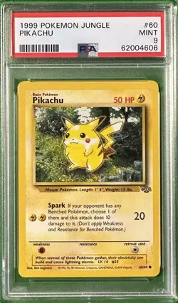 1999 Pokemon TCG Pikachu Jungle 60/64 PSA 9 Mint - Image 1