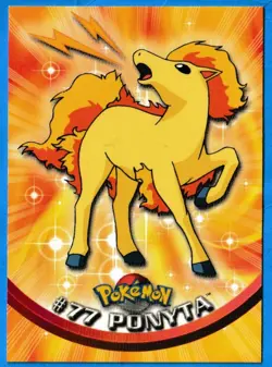 2000 Topps Pokemon TV Animation Edition Ponyta #77 Blue Topps Logo NM-MT - Image 1