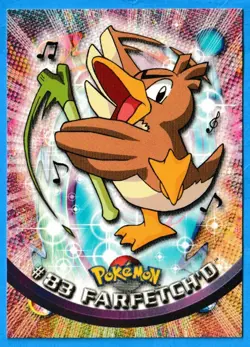 2000 Topps Pokemon TV Animation Edition Farfetch'd #83 Blue Topps Logo NM-MT - Image 3