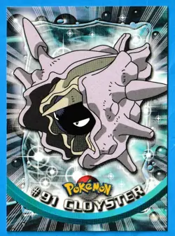 2000 Topps Pokemon TV Animation Edition Cloyster #91 Blue Topps Logo NM-MT - Image 1