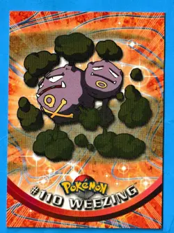 2000 Topps Pokemon TV Animation Edition Weezing #110 Blue Topps Logo NM-MT - Image 1