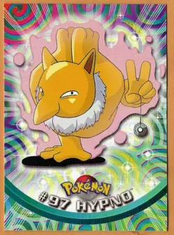 2000 Topps Pokemon TV Animation Edition Hypno #97 Blue Topps Logo NM-MT - Image 3