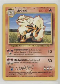 Arcanine German Pokemon Base Set #23 1999 - Image 1