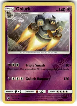 Golurk 44/73 Shining Legends Reverse Holo Uncommon Pokemon TCG - Image 1